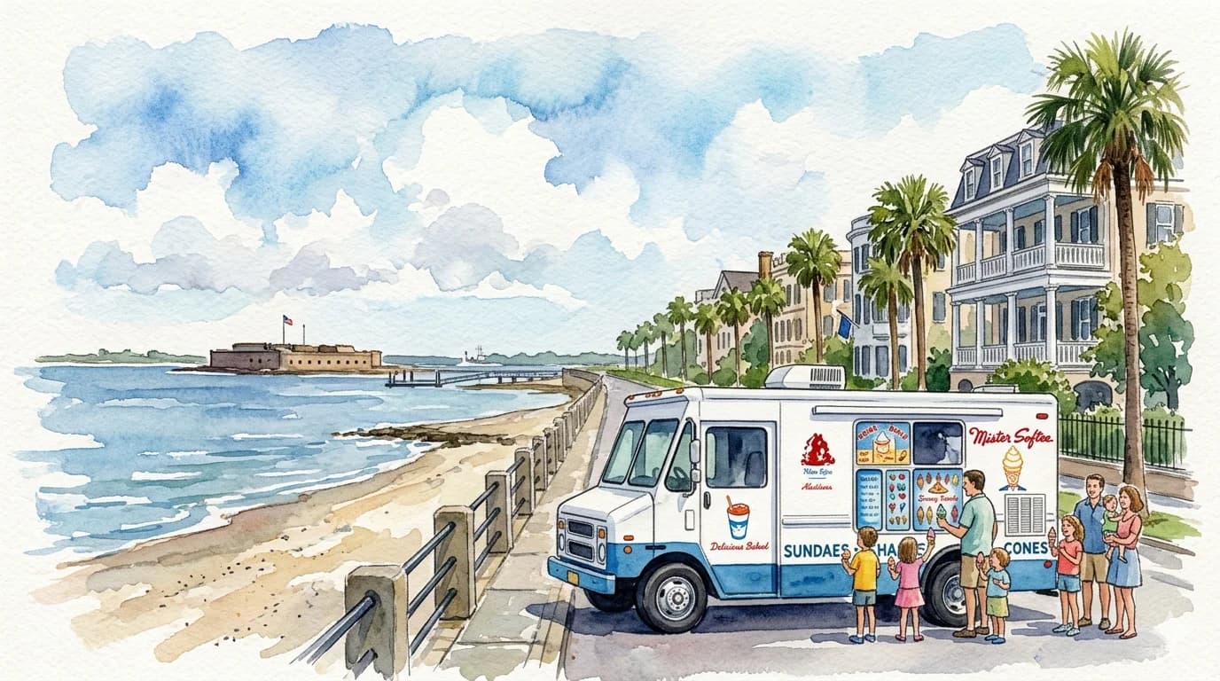 Mister Softee truck at the Charleston Battery